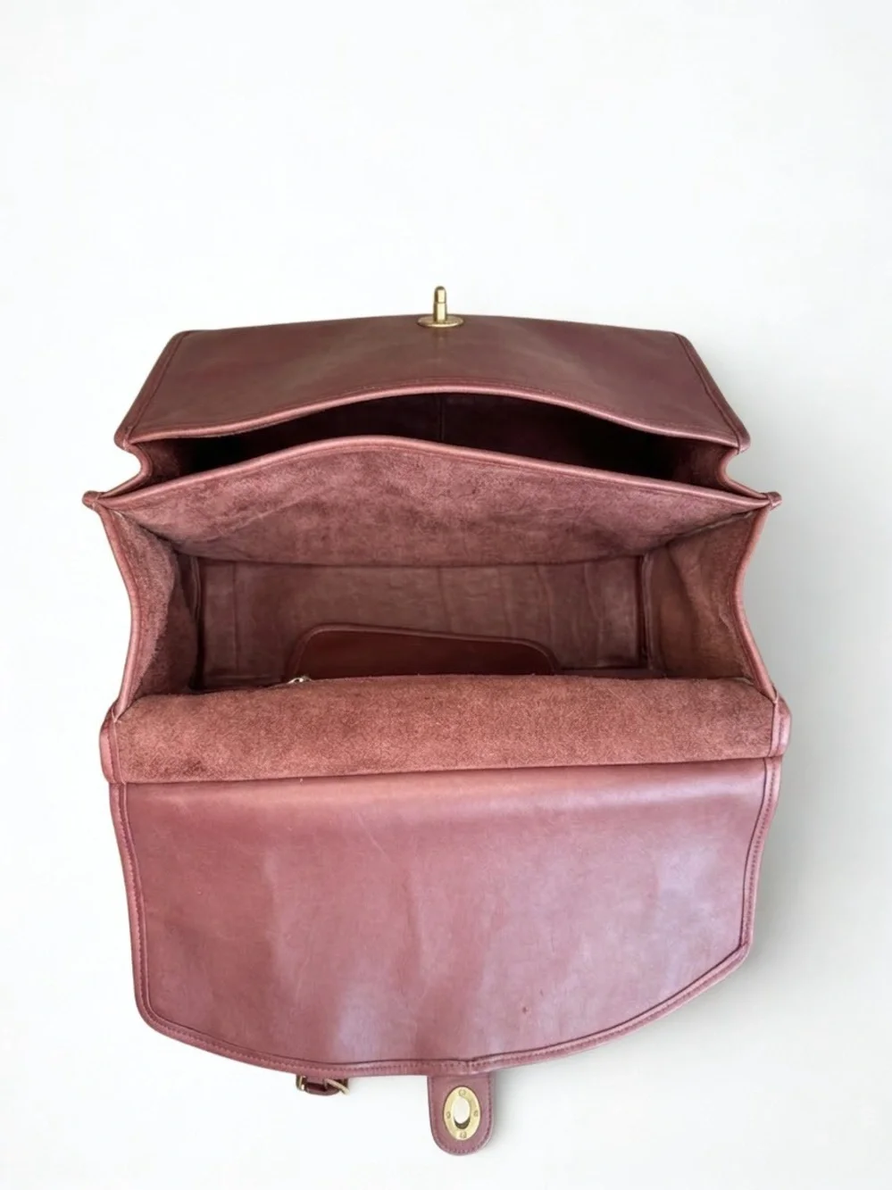 Vintage Coach Beekman Briefcase 5266 Rare Burgundy Leather Messenger Bag USA